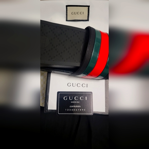 Mens Rubber Gucci Slodes - Picture 1 of 3